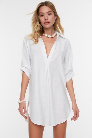 Vestido direito Branco - Branco