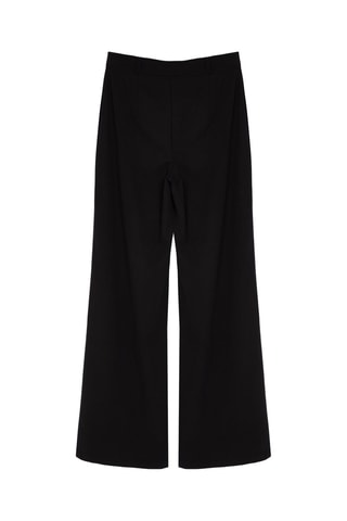 Calças wide legs de cintura alta - Preto