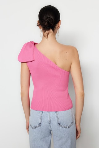 Top assimétrico - Preto - Rosa