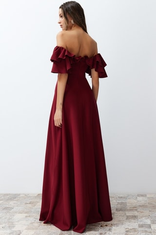 Vestido comprido - Bordô