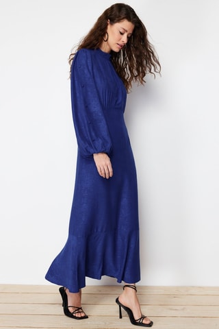 Vestido comprido - Azul-marinho