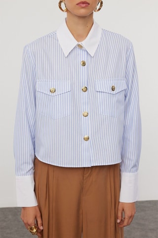 Camisa regular - Azul - Azul