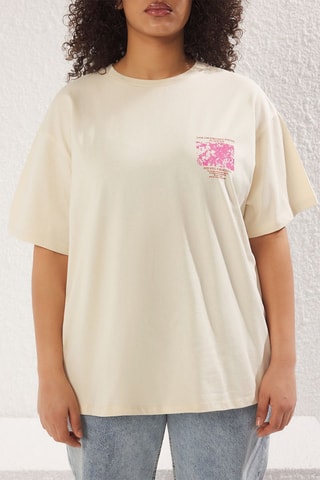 T-shirt oversize - Cinzento