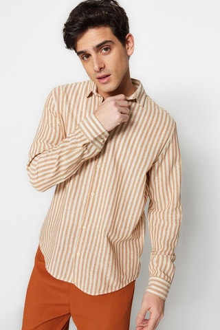 Camisa regular - Bege