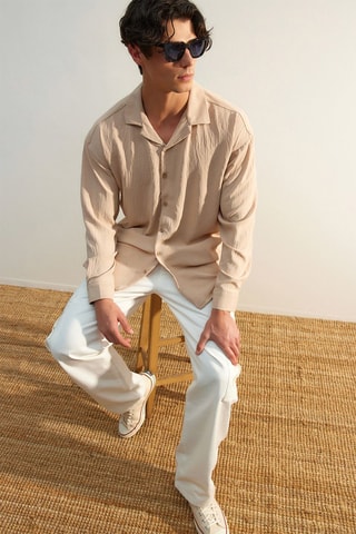Camisa oversize - Bege