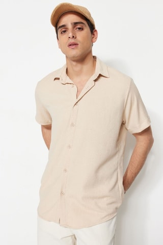 Camisa regular - Bege