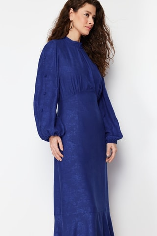 Vestido comprido - Azul-marinho - Azul
