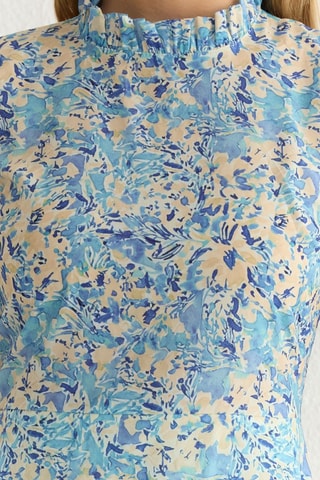 Robe midi - Bleu