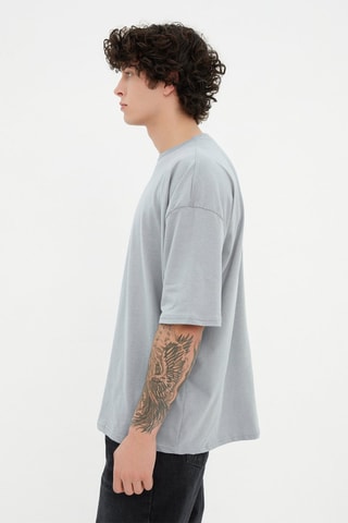 T-shirt - Preto - Cinzento