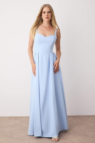 Vestido comprido - Azul-claro - Azul