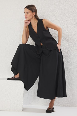 Calças wide legs - Preto