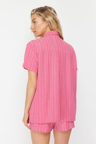 Camisa e calções de cintura subida Cru - Rosa