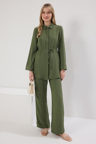 Camisa e calças - Preto - Verde