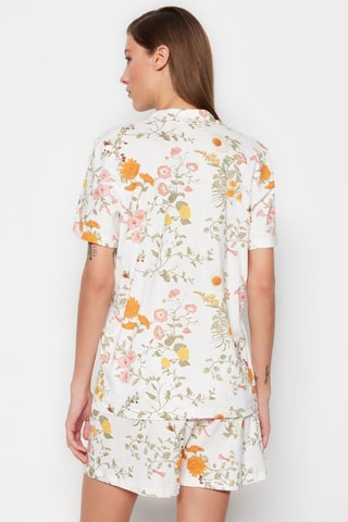Pijama - Branco - Branco, verde e laranja