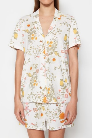 Pijama - Branco - Branco, verde e laranja