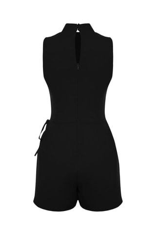 Macacão curto efeito ilusório - Vermelho - Preto