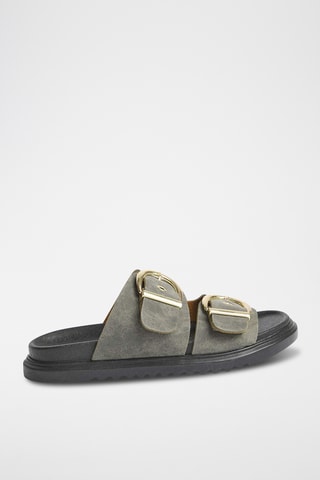 Mules em nobuck - Caqui