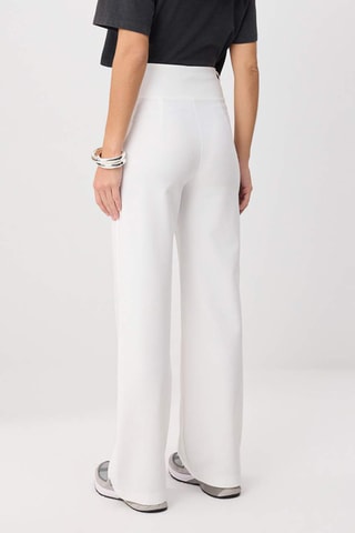 Calças wide legs - Preto - Branco