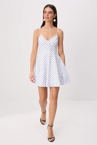 Robe patineuse - Bleu marine et multicolore