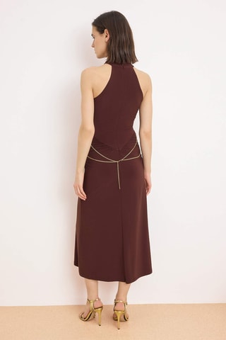 Robe midi - Marron