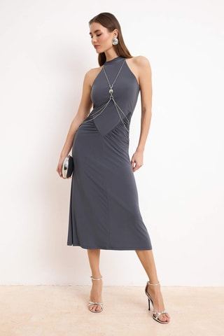 Robe midi - Anthracite