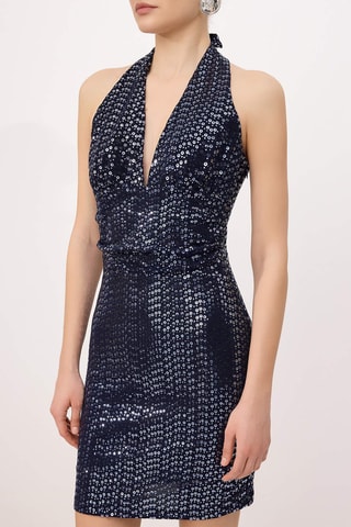 Vestido justo - Azul-marinho