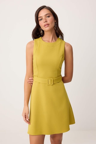 Vestido trapézio - Verde