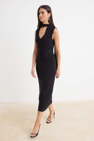 Vestido midi - Preto