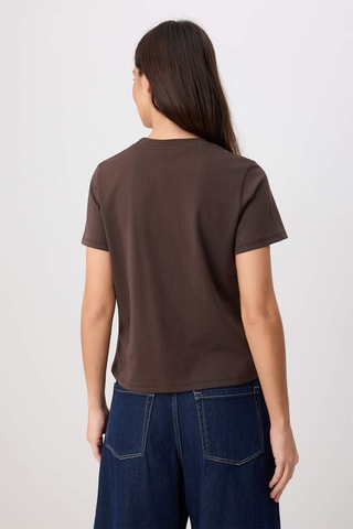 T-shirt regular - Azul-celeste - Castanho