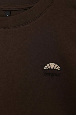 T-shirt regular - Azul-celeste - Castanho