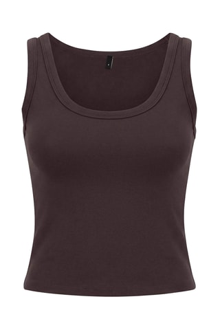 Camisola de alças - Castanho