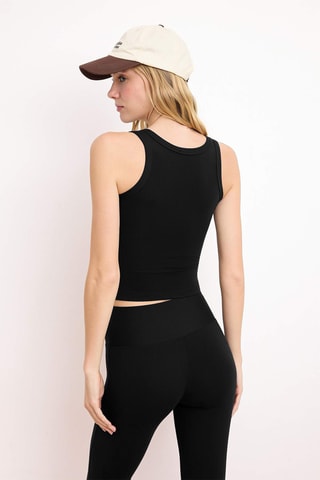 Camisola de alças - Preto