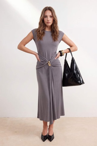 Robe midi - Anthracite