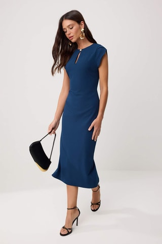 Vestido midi - Azul-escuro