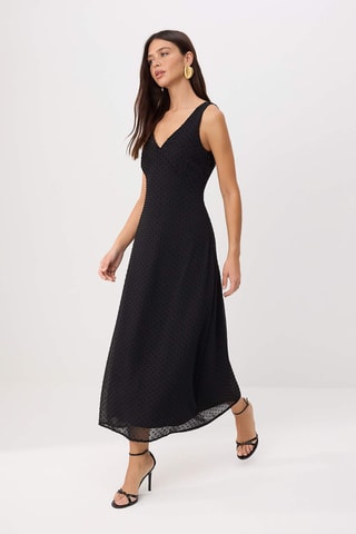 Vestido midi - Preto