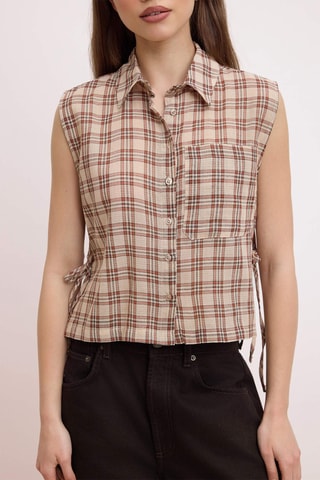 Camisa - Castanho e multicor