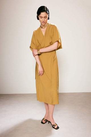 Vestido traçado - Caqui