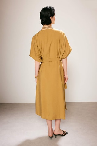 Vestido traçado - Caqui