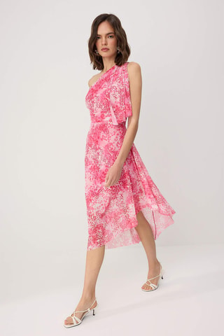 Vestido assimétrico - Rosa