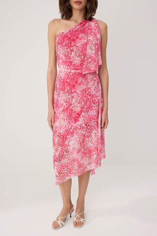 Vestido assimétrico - Rosa