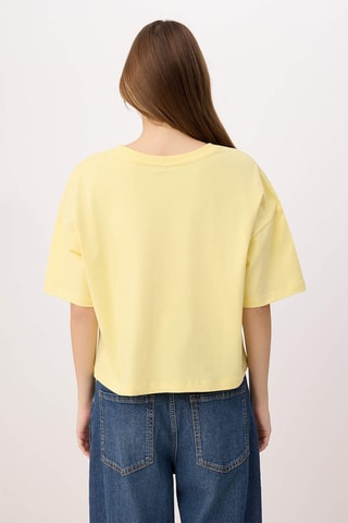 T-shirt boxy - Amarelo-claro
