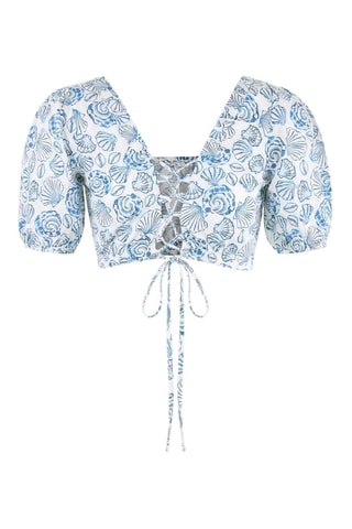 Crop top de praia - Multicor