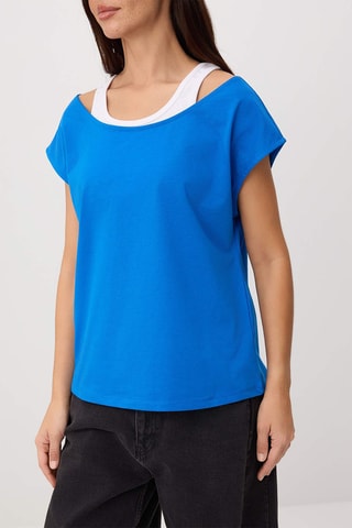 T-shirt regular - Azul-escuro