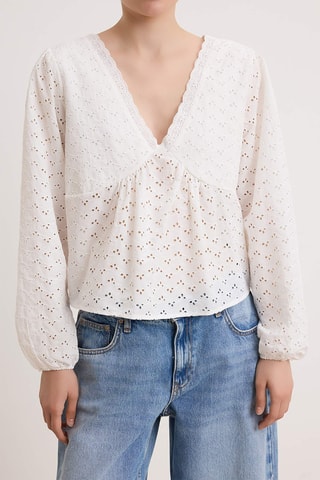 Blusa em bordado inglês - Branco