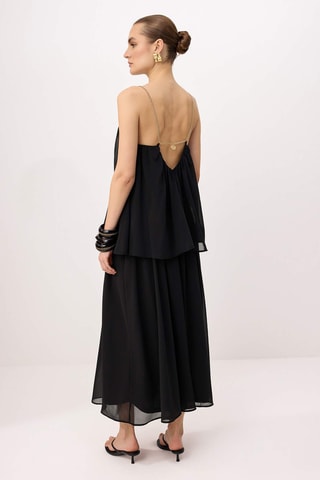 Vestido efeito ilusório - Preto