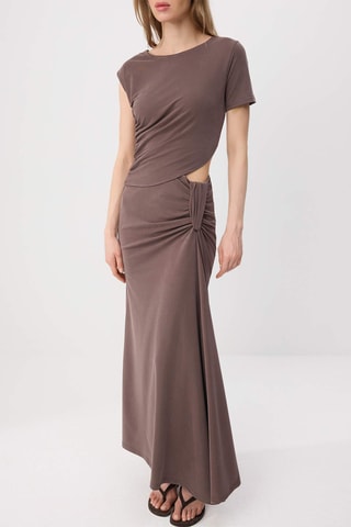Vestido comprido - Castanho