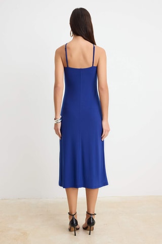 Robe midi - Bleu foncé