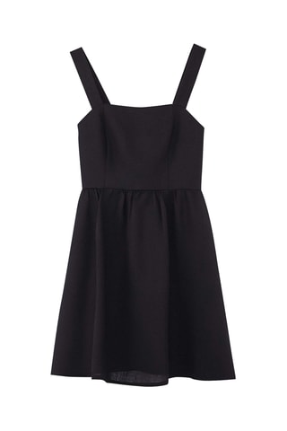 Robe patineuse en lin - Noir