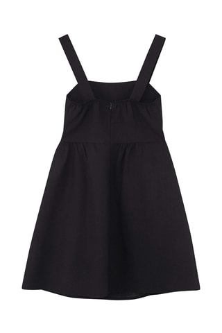 Robe patineuse en lin - Noir