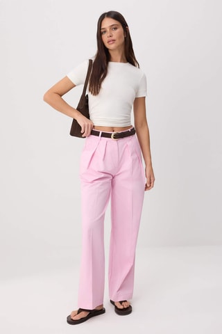 Calças wide legs - Rosa